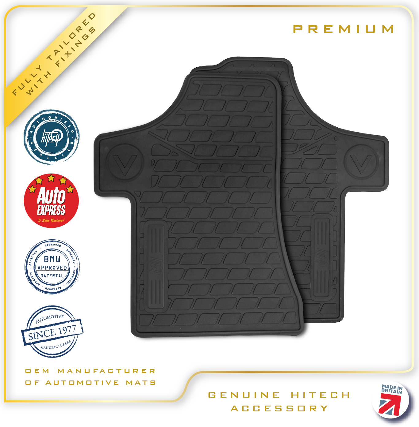 Genuine Hitech Mercedes Vito Van Fully Tailored Premium Rubber Mats